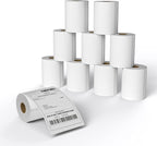 MFLABEL 4x6 Direct Thermal Shipping Labels - 10 Rolls, 220 Labels/Roll, Perforated Postage Paper with Alignment Hole, Compatible with 4XL LabelWriter 1744907 & 1755120, Rollo for USPS, UPS