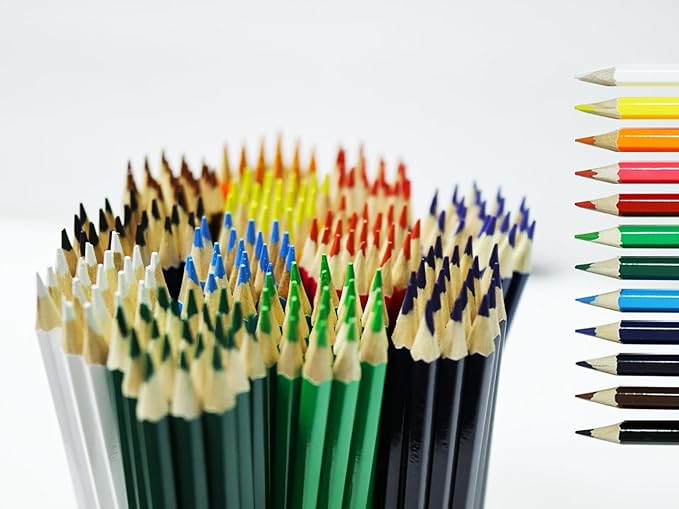 S & E TEACHER'S EDITION 240Pcs Colored Pencils, Coloring Pencils Set Drawing Pencils for Sketch, Woodcase Lead Arts, for Coloring Books Christmas Gifts
