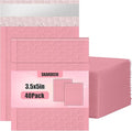 skardeco Bubble Mailers 3.5x5 inch 40Pack Pink Bubble Mailers Self-Seal Padded Mailing Envelopes Bubble Opaque Padded Mailer for Small Businesses to Package and Mail Jewelry Cosmetics#0000