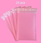 25 Pack 4x6 Inches Small Pink Poly Bubble Lined Mailers Padded Shipping Envelopes Self Seal Mailer Waterproof, Shockproof and Dustproof (Pink 4x6 Inches-25pcs)