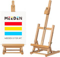 MEEDEN Tabletop Easel for Painting H-Frame, Adjustable Painting & Display Table Top Easel Stand, Hold Canvas up to 16", Sturdy Beech Wood Table Art Easel for Adults, Kids, Beginners