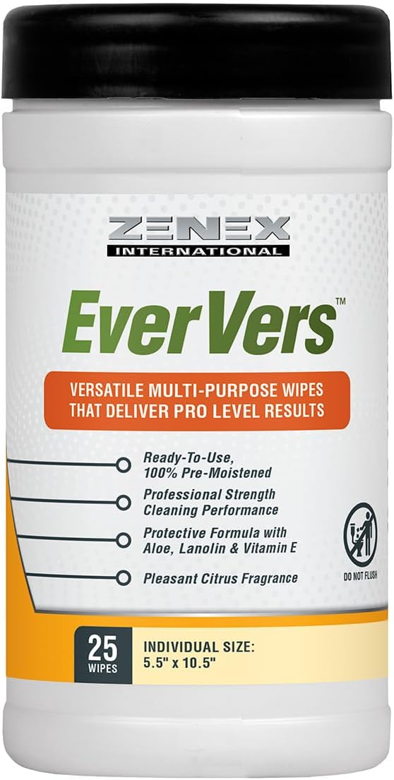 Magic EverVers Heavy Duty Cleaning Wipes - Single Sided Hand & Surface Towels | Powerful Moisturizers to Prevent Dry Hands | Waterless | Removes Grease, Oil, Dirt, & more (3 Pack | 75 Sheets Total)