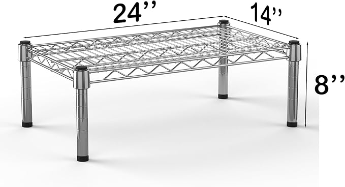 Regal Altair 14''W x 24''L x 8''H Chrome Plated Wire Dunnage Rack | Off The Floor Storage