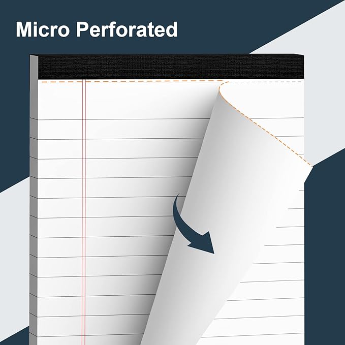 8 Pack Legal Pads 4x6 Inch 30 Sheets Mini Lined Paper Pads for Office Supplies Taking Notes/Writing List, Small Notepads College Ruled Legal Memo Pad for Home, Office, School, or Business Writing Pad