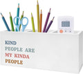 Exqcom Kind People Are My Kinda People Pen Pencil Holder, Teacher Appreciation Gifts, Positive Affirmations Humorous Pencil Pen Holder Organizer for Teacher Office Desk Accessories