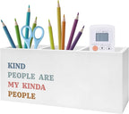 Exqcom Kind People Are My Kinda People Pen Pencil Holder, Teacher Appreciation Gifts, Positive Affirmations Humorous Pencil Pen Holder Organizer for Teacher Office Desk Accessories