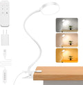 iFalarila Reading Light with Remote, LED Desk Lamp Clip on [1H Timer & Nightlight] RA>95 Dimmable Flexible Gooseneck, Reading Lamp with Clamp for Table - 3.5'' (Adapter Included)