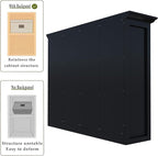 OSCHF Cube Storage Bookcase with Base - Wooden 3 Tiers Floor Standing Open Shelf Cabinet for Home and Office, 12-Cube Lattice Bookshelf, Black