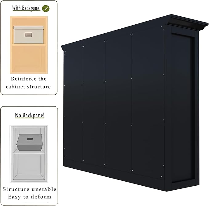 OSCHF Cube Storage Bookcase with Base - Wooden 3 Tiers Floor Standing Open Shelf Cabinet for Home and Office, 12-Cube Lattice Bookshelf, Black