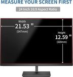 DEJIMAX 24 Inch Computer Privacy Screen for 16:9 Monitor, Anti-Blue Light Monitor Privacy Screen Filter, Anti-UV Computer Hanging Shield, Universal 23.6'', 23.8'', 24''