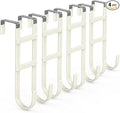 FYY Over The Door Hooks - 4 Pack Heavy Duty Dual-Hook Organizer Hanger with Non-Slip Rubber for Towels, Clothes, Hats & Bags Use in Bathroom, Bedroom, Kitchen - Fits Interior Doors Up to 1.6" Beige