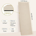 TONOR 4 PCS Large Acoustic Panel, 35.4″ * 11.8″ * 2.36″ 3D Fiberglass Sound Proof Panel with Full Self-adhesive, Decorative Echo Absorbing Wall Panel, for Studio, Living Room, Home, Office,Beige