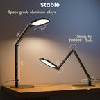 LitONES LED Desk Lamp for Home Office, 15W Computer Zoom Lighting with CRI >95, Memory & Timer Function, 1200LM Dimmable Desktop Ring Light for Video Calls, Conference, Reading, Streaming, Study
