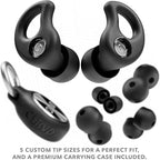 CURVD Live Stylish High-Fidelity Concert Earplugs for Live Events up to 14 dB Noise Reduction, 5 Tip Sizes & Carry Case