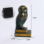 Kakizzy Book Ends for Shelves, Owl Decorative Bookends Bronze Bird Book Stopper Unique Kids Book Holders with Anti-Slip Base Luxurious Bookends for Kids Rooms Office Home Decor(Bronze)