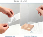 Sorablu Monitor Memo Board 2PCS - Removable Sticky Note Holder for Computer Monitors, Transparent Acrylic Office Desk Accessories, No Screen Damage, Fits Laptops & Desktops