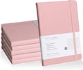 EMOMAS Lined Journal Notebook, 6Pack Hardcover Notebook for Men & Women – Journals for Writing, Work, School, Home & Daily Notes, 160 Pages – Medium A5, 5.7"x8", 100 gsm Thick Paper (pink)