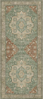 GENIMO Runner Rug 2'6"x8 Machine Washable Non Slip Vintage Hallway Runner Rug, Low Pile Lightweight Rugs for Indoor Entryway, Hallway, Kitchen and Corridor