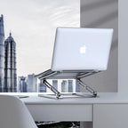 VIGLT Laptop Stand for Desk - Adjustable Laptop Holder, Portable Laptop Riser with Multi-Angle Height Adjustable Computer Stand for MacBook Air/Pro and More Notebooks 10-17.3" - Grey