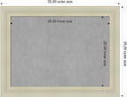 Amanti Art Silver Framed Magnetic Board 25x33 Medium Vision Board for use with Magnets, 100% Metal Sheet to Display Items as Office Decor or for Home Organization in mudroom, Kitchen or Kids Room