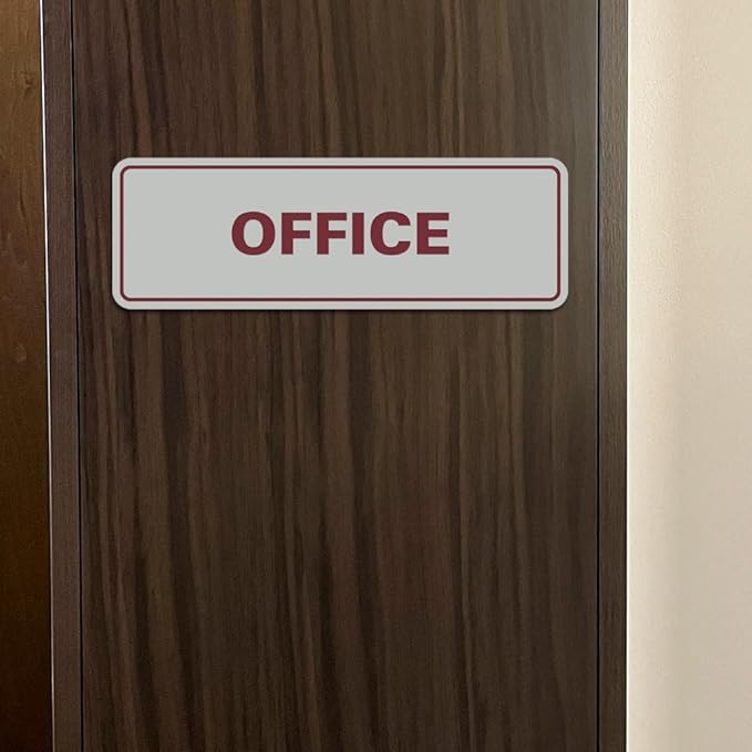 Signs ByLITA Standard Office Sign - Professional Business Signage - Easy to Install (Brushed Gold) - Small 2 Pack