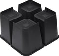 MXMZHXU Bed Risers 2 inch, 3 inch, 4 inch, 6 inch or 8 inch Heavy Duty Furniture Risers, Up to 6000 Lbs L Shaped Design Bed Lifts Blocks for Couch Desk Sofa Table (Black, 8 Inch 4 Pack)