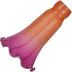 Bieye LS21 Lily Flower Blown Glass Lampshade (Orange Purple, Opening I.D. 1.26" x O.D. 1.5")