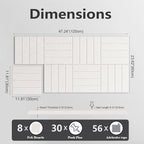 G Gamit Large Felt Wall Tiles Bulletin Board,Large Cork Board Alternative with 30 Pushpins,8-Pack Felt Pin Board with 56 Safe Removable Adhesive Tabs for Home Office School (Oatmeal)