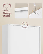 VASAGLE Custos Collection - Bookshelf, Bookcase, Cube Shelf with 4 Compartments, 9.4 x 26 x 26 Inches, Storage Shelf, for Living Room, Home Office, Dining Room, Cloud White ULBC476W01