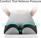 Gifts for Men Christmas Seat Cushion for Office Chair, Large Ergonomic Memory Foam for Sciatica, Hemorrhoid Pillow for Long Sitting Relief, 4.7" Thick Car Seat Cushions for Driving Seat Cushions