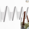 FCOWK Wood Wall Hooks 4 Pack Coat Hooks Wall Mount White Wooden Hooks for Hanging Hat, Bag, Backpack, Rustic Coat Hooks for Wall, Wood Towel Hooks for Bathrooms and Entryway Hooks (White)