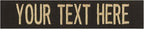 Custom Uniform Name Tapes Solid Colors. Dark Brown Fabric, 5 Inch Sew on