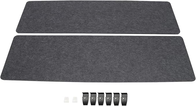2 Pack Polyester Desk Dividers, Soundproof Room Divider Office Furniture Partitions, Privacy Desk Panel with Clamps, Stand Up Freestanding Desk Privacy Panel for Office Classroom(60" x 16")