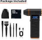 Hovinke Mini Blower-350000RPM 3-Gear Adjustable Electric Duster with LED Display and Light, Rechargeable Electric Air Broom Dust Blower for Keyboard, Car, Replace Compressed Air Can