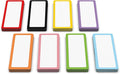 Attractivia Dry Erase Magnetic Labels 2.8 x 1.2 in, Color Borders, Dry Erase Magnets, 60-Pack, White Erasable Write-On All-Purpose Labels, for Office, Education, Home, Whiteboard, Magnetic Name Tags