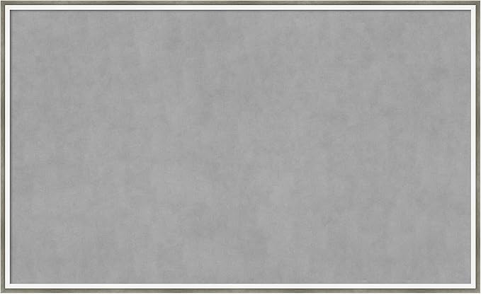Amanti Art Silver Framed Magnetic Board 25x41 Large Vision Board for use with Magnets, 100% Metal Sheet to Display Items as Office Decor or for Home Organization in mudroom, Kitchen or Kids Room