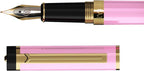 Dryden Designs Fountain Pen Medium Nib Gift Pouch - with 24 Ink Cartridges - MCM (Luscious Pink)