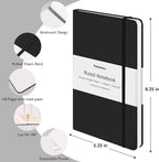 Huhuhero Lind Notebook Journals for Writing, 120Gsm Premium Thick Paper Hardcover Notebooks for Work, Business, Note Taking, Office School Supplies 5"×8.25" (10, Navy Blue)