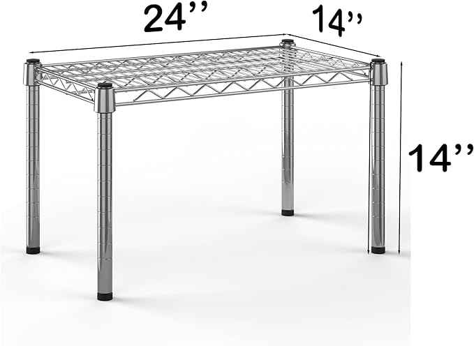 Regal Altair 14''W x 24''L x 14''H Chrome Plated Wire Dunnage Rack | Off The Floor Storage