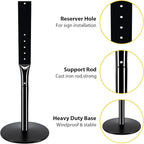 INNOVSIGN Heavy Duty Cast Iron Sign Post, 12" Round Base, 48" Movable Sign Stand