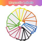 Dry Erase Magnets Set - 24 Pack - 4x2 in Whiteboard Magnetic Notes Planning Pads Labels - Small White Board Magnet Strips Name Tags for Home and Office
