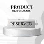 6 Reserved Table Signs – Silver Stainless Steel | Elegant, Durable & Reusable Reserved Signs for Wedding Receptions & Restaurants | Wedding Accessories & Restaurant Supplies by Adaptic Group®