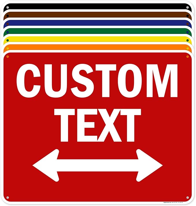 Custom Arrow,Custom Directional Sign, Two way Arrow,24x30 Inches, 55 mil thick HDPE (high density polyethylene) Made in USA by My Sign Center