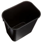 Amazon Basics Small Trash Can, Rectangular Commercial Office Wastebasket, 3 Gallon (Pack Of 2), Black