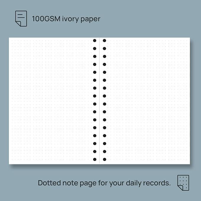 POPRUN Monthly Planner 2026-2027 Spiral Hardcover (6.25'' x 8.5''), 18 Months Calendar (Jan.2026-Jun.2027) - 2 Pages per Month with Dotted Note Pages, Sunday Start, Laminated Tab - Light Pink