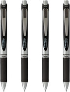 Pentel EnerGel RTX Liquid Gel Pens, Medium (0.7mm), Black Ink, 4-pk (BL77PF4A)