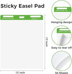 DINGIXOC Sticky Mini Easel Pads 13 x 17 Inches, 3 Pack Anchor Chart Paper for Teachers, Self Stick Flip Chart Paper with Sticky Back for Classroom, Office, 30 Sheets/Pad (White)