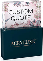 Custom Acrylic Sign Personalized, Custom Desk Name Plate, 18 Styles, (5"x7"), With Gift Box, USA Made by Acryluxe. (Glowing)