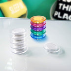 Glass Whiteboard Magnets Round Refrigerator Magnets Dry Erase Board Fridge Rare Earth Neodymium Magnet for Home School & Office (Clear,3 cm) 20 Pack