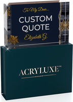 Custom Acrylic Sign Personalized, Custom Desk Name Plate, 18 Styles, (4"x6"), With Gift Box, USA Made by Acryluxe. (Trenton)